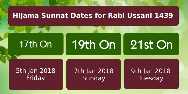 Rabi Ussani 1439 - Jan 2018