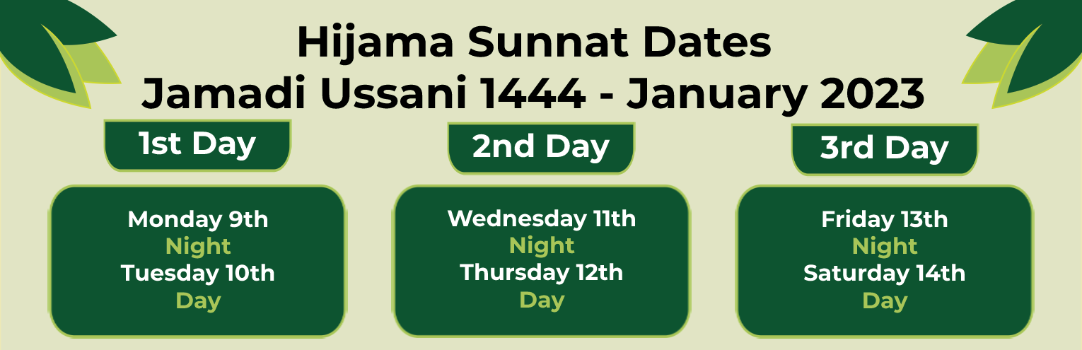 Hijama Jamadus Sani 1444 January 2023 Karachi